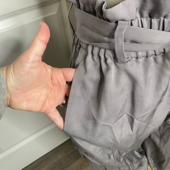 J. Crew Point Sur Size 4 Gray Paper Bag Gray Pant - Picture 6 of 10